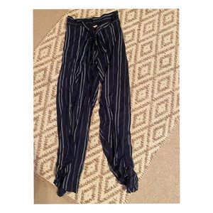 flowy blue and gray dress pants